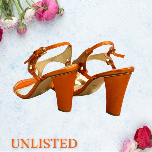 EUC Unlisted Metallic Orange Sandals US size 7 - Picture 3 of 6